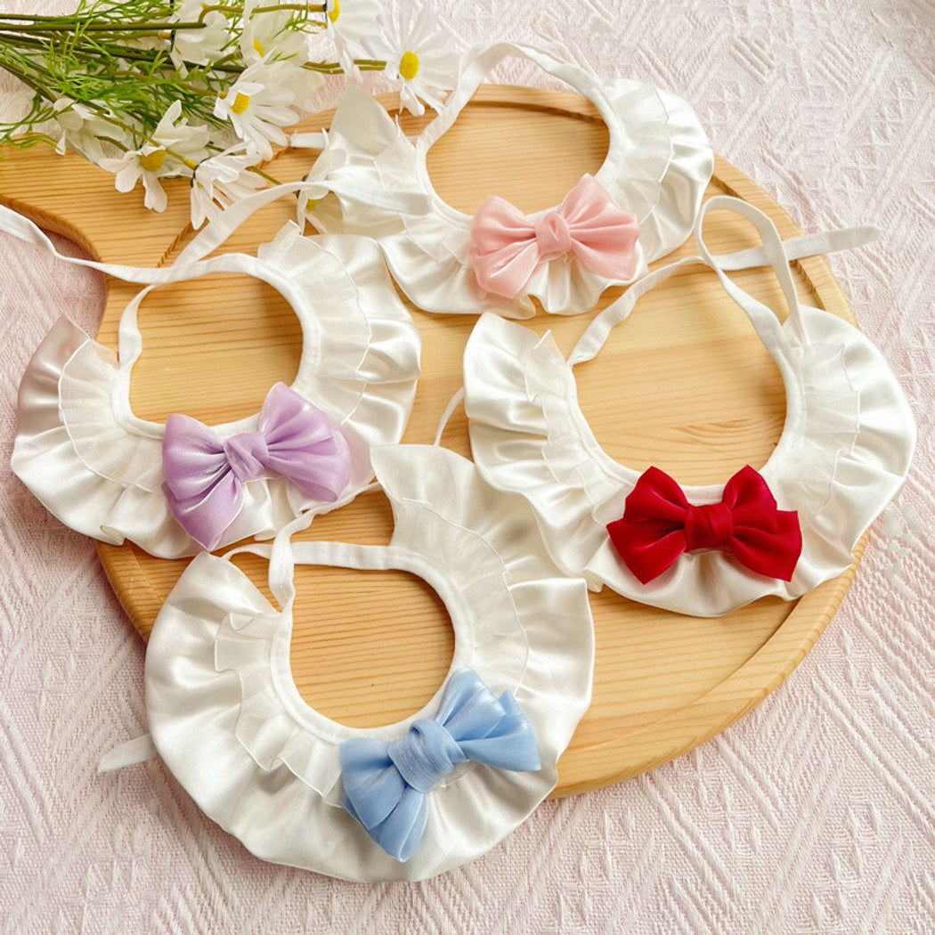 Mokka - Ruffled Bow Princess Style Cat Collar