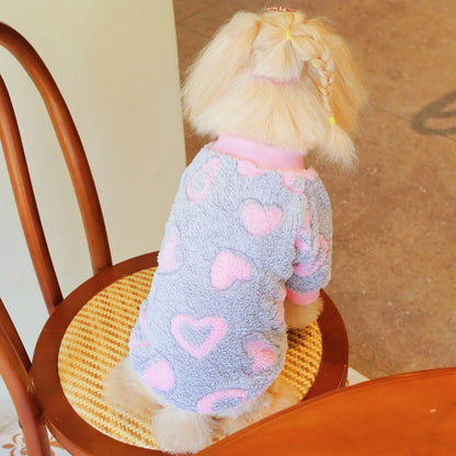 Ozzie - Heart Pattern Pullover Pet Hoodie Sweatshirt