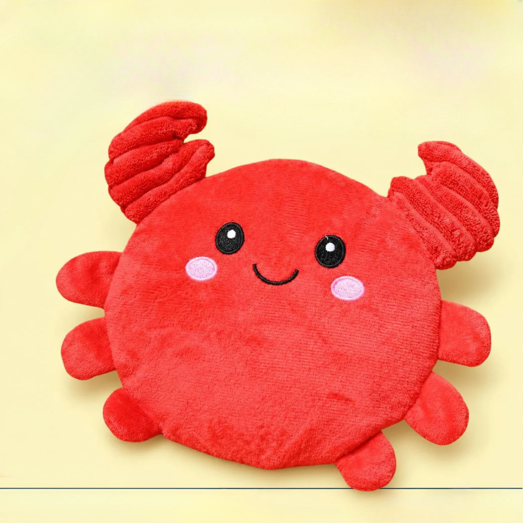Petkin Red Crab Plush Dog Toy