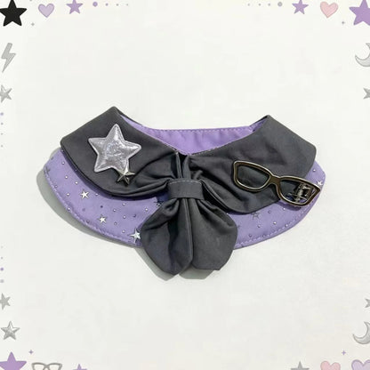 Mokka - Starry Sailor Bow Pet Collar