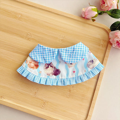 Mokka - Cartoon Style Lace Trim Pet Bib