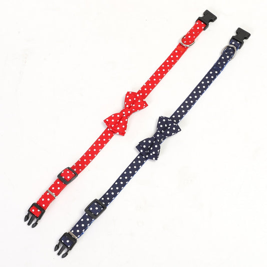 Mokka - Polka Dot Bow Detail Everyday Cat Collar