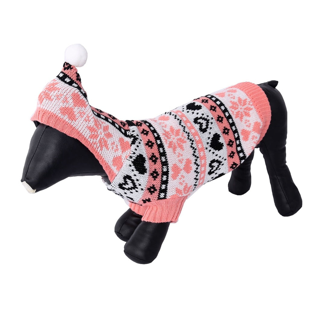 Ozzie - Princess Style Heart Snowflake Dog Sweater