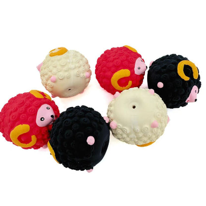 Petkin - Bouncy Ram Rubber Squeaky Toy