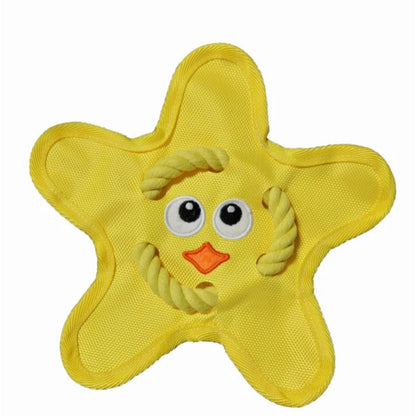Petkin - Cartoon Face Star-Shaped Plush Dog Toy
