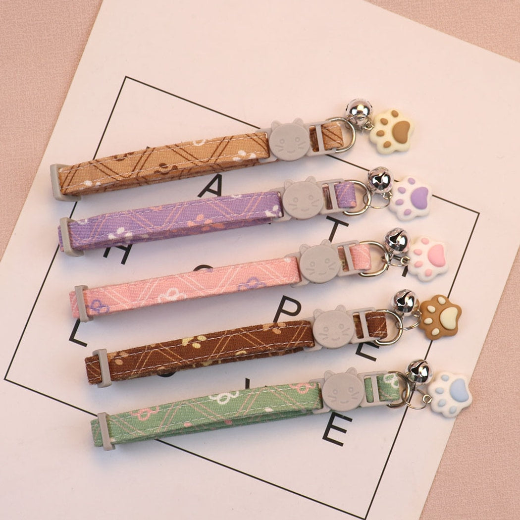 Mokka - Cute Colorful Cartoon Paw Charm Cat Collar