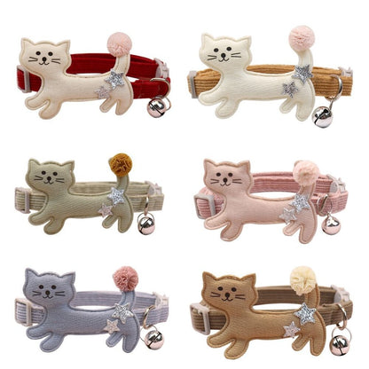 Mokka - Rustic Cartoon Cat Decoration Cat Collar