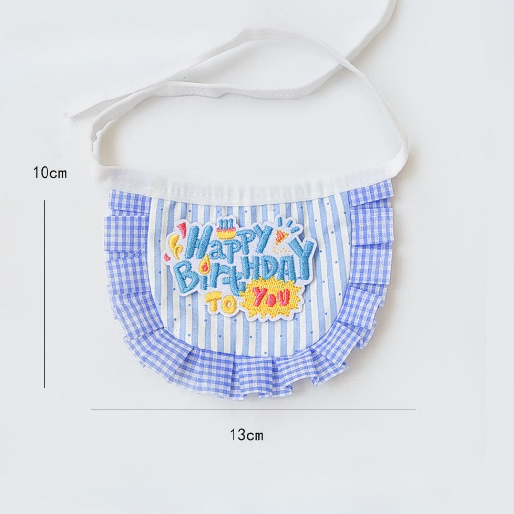 Mokka - Happy Birthday Gingham Pet Bib