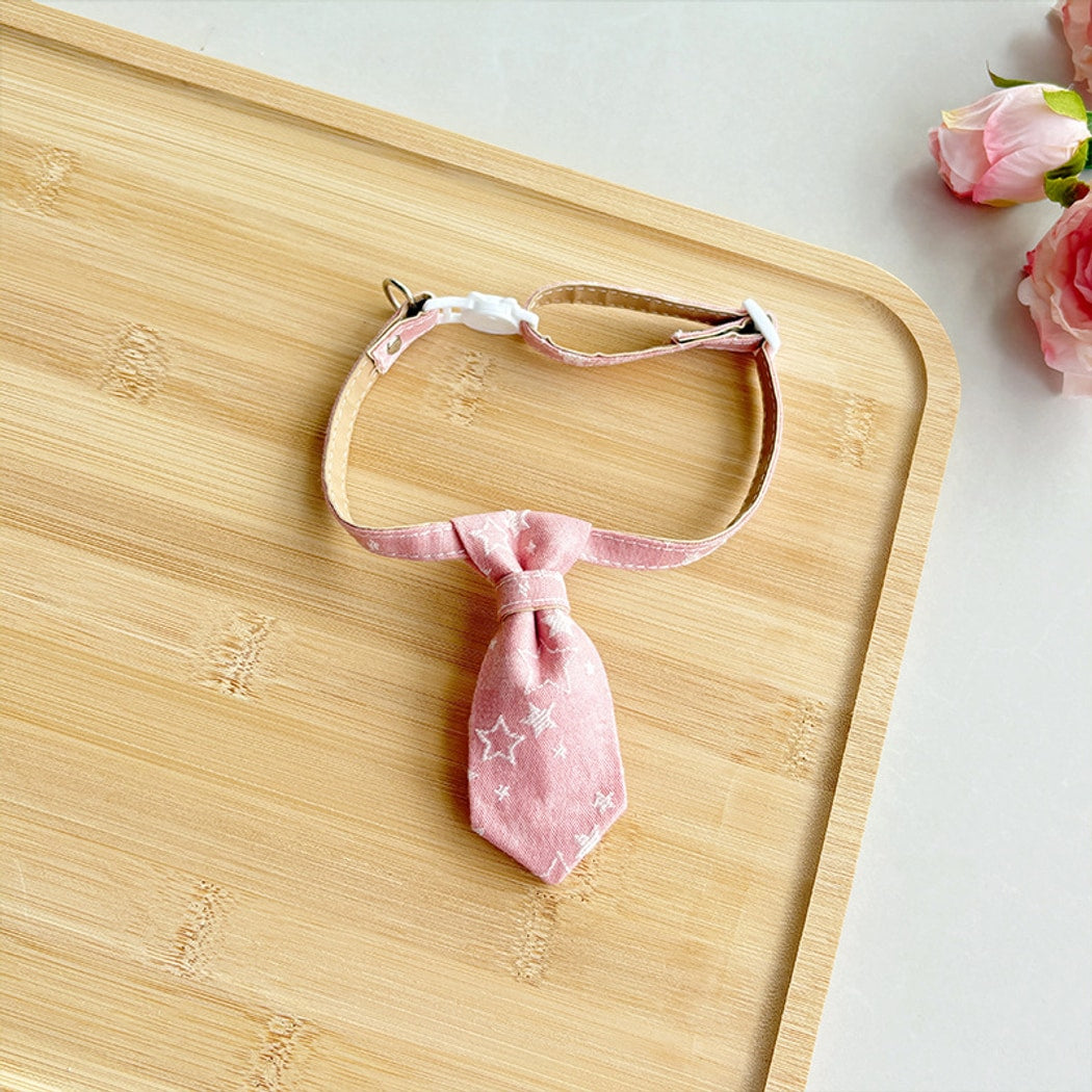 Mokka - Star Print Tie Style Cat Neck Collar