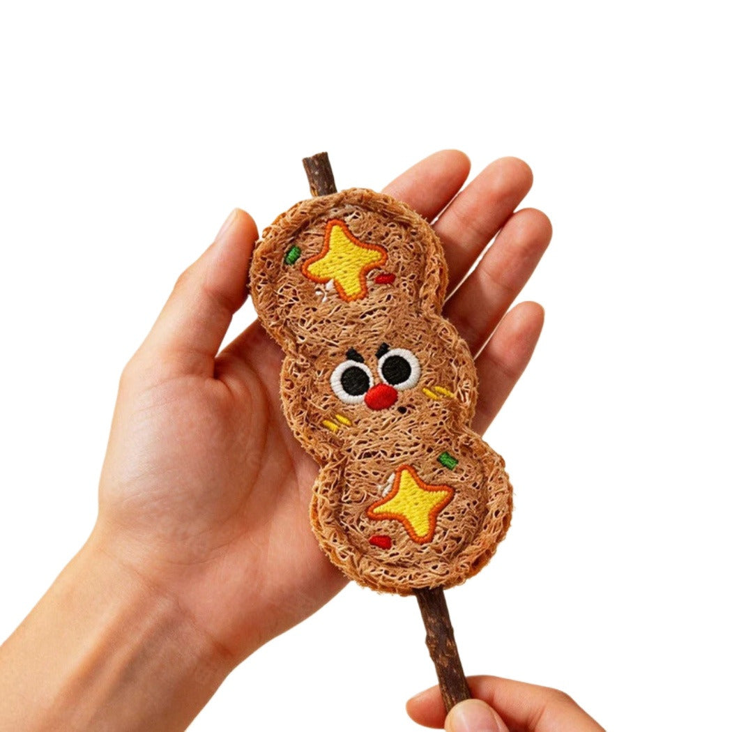 Moo - BBQ Skewer Loofah Cat Toy