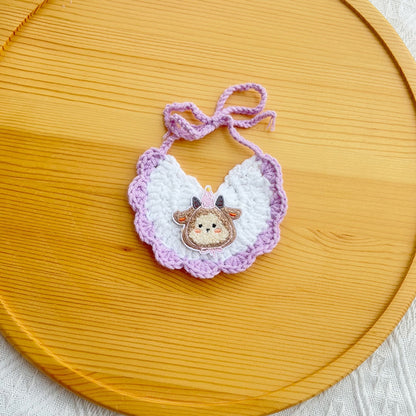Mokka - Cartoon Party Scalloped Cat Bib