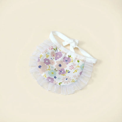 Mokka - Ditsy Floral Ruffle Cat Bib