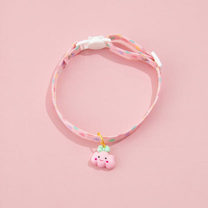 Mokka - Adjustable Heart Print Princess Style Cat Collar