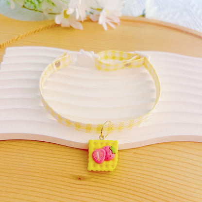 Mokka - Cute Biscuit Charm Safety Buckle Pet Collar