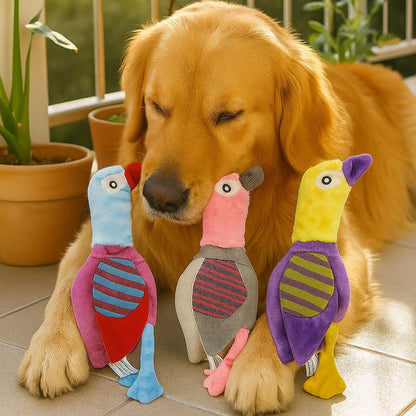 Petkin - Bird Shaped Squeaky Plush Dog Toy