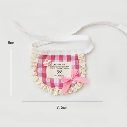 Mokka - Bow Lace-Look Pet Bib