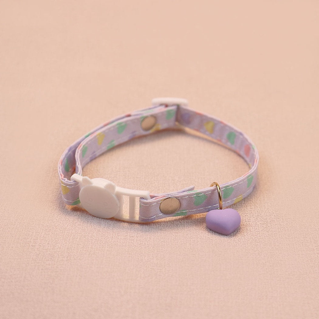 Mokka - Cute Pastel Heart Print Cat Collar