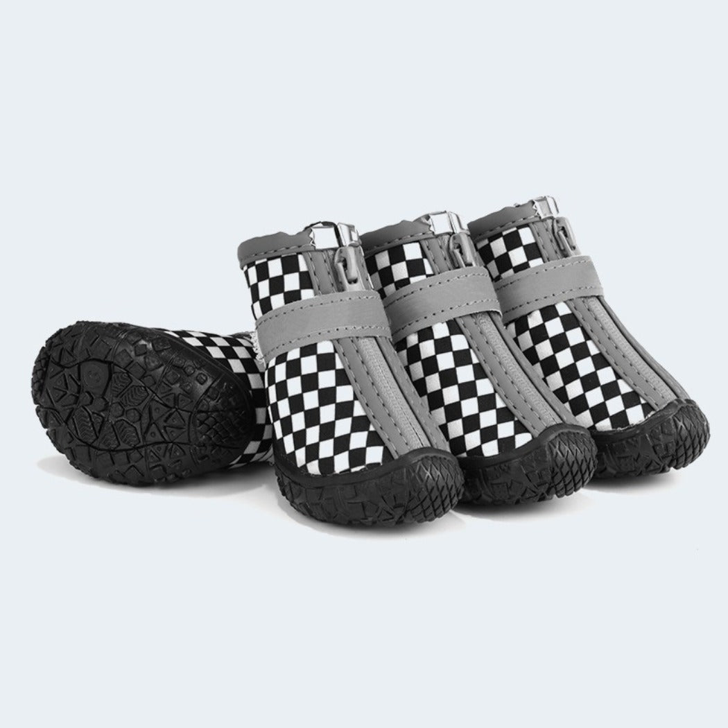 Ozzie - Stylish Checkered Dog Boots