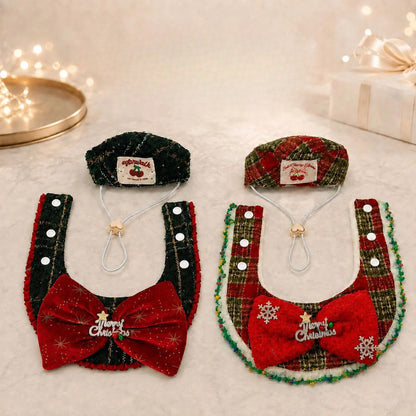 Mokka - Christmas Dog Hat and Collar Set
