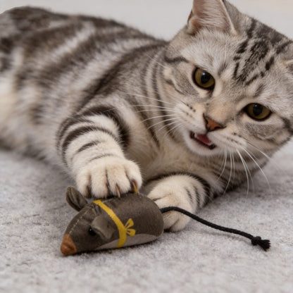 Moo - Plush Mouse Form Toy for Everyday Cat Play