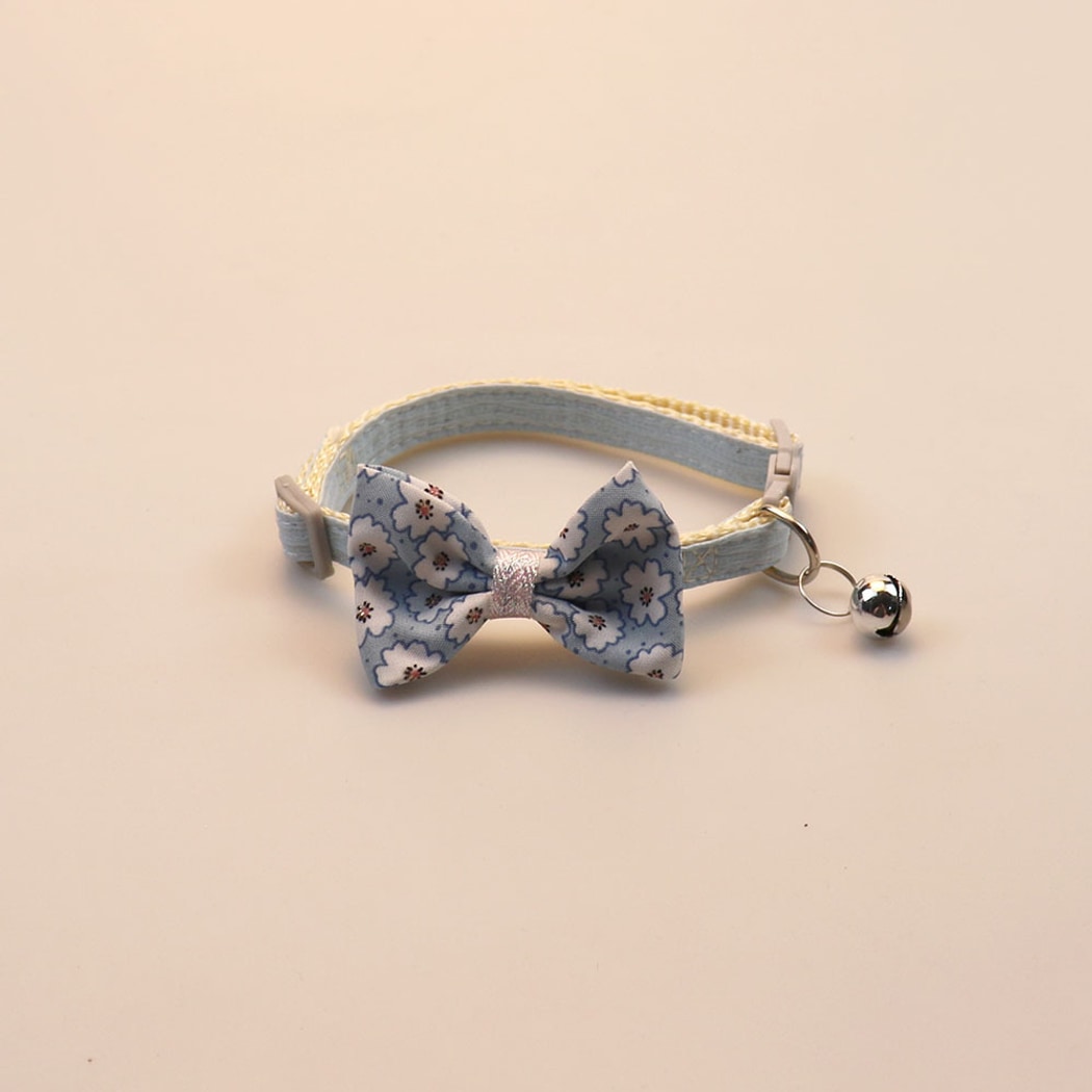 Mokka - Elegant Floral Bow Detail Cat Collar