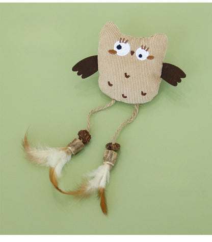 Moo - Corduroy Owl Cat Toys