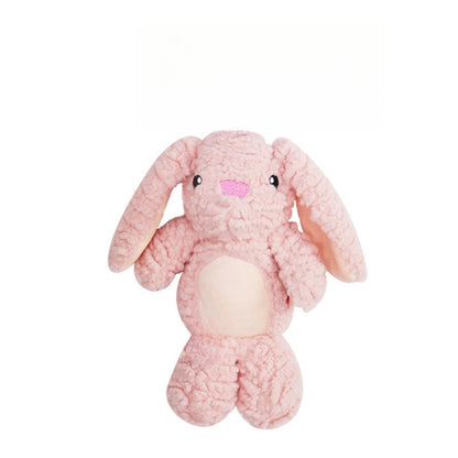Side view of Petkin animal shaped squeaky dog toy