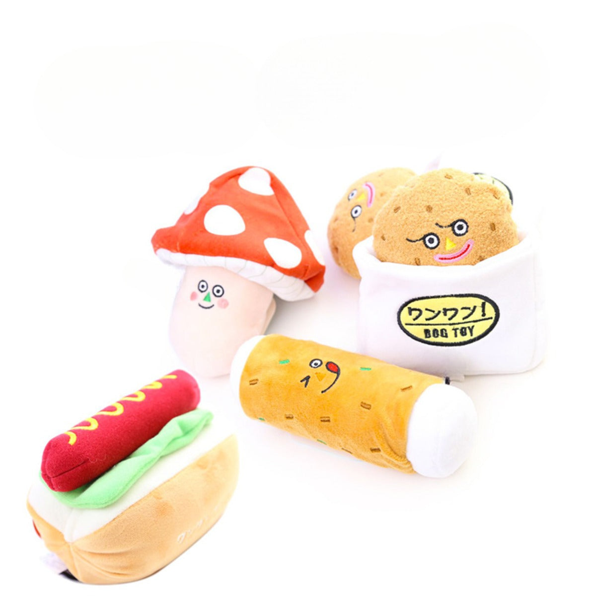 Petkin - Fun Plush Food Dog Toy