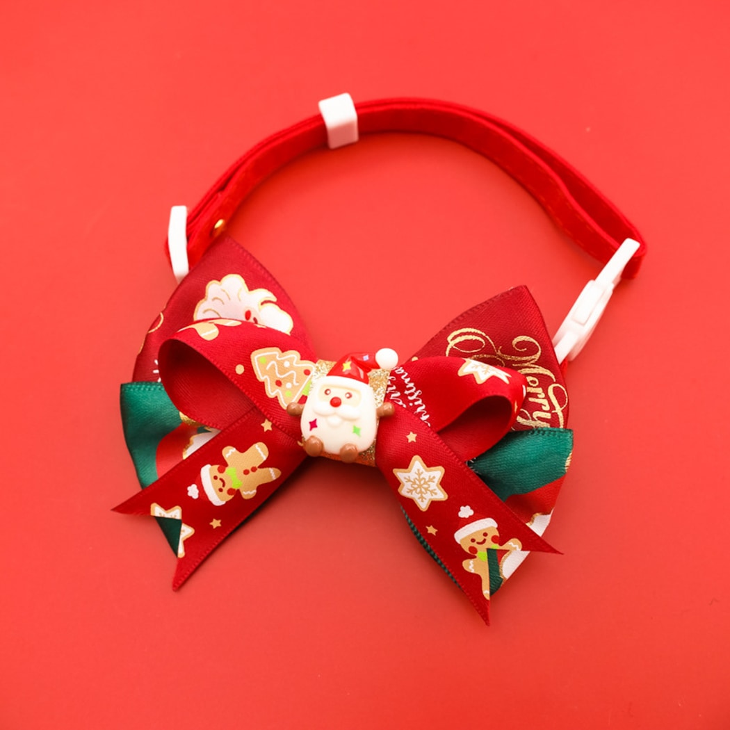 Christmoo - Bow Detail Christmas Cartoon Cat Collar