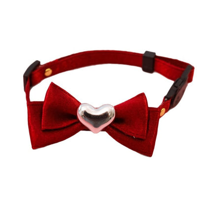 Mokka - Decorative Heart Accent Cat Bow Tie Collar