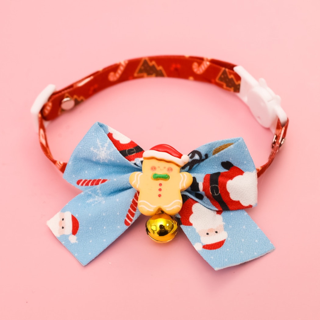 Christmoo - Holiday Cartoon Bow Bell Pet Collar