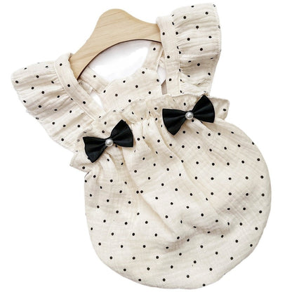 Ozzie - Polka Dot Bow Cat and Dog Pet Dress