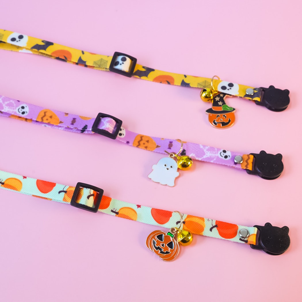 Halloweek - Halloween Pumpkin Ghost Cat Collar