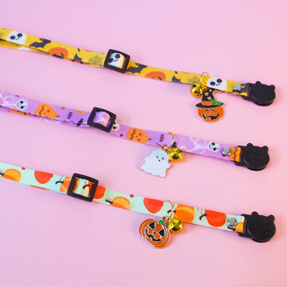 Halloweek - Halloween Pumpkin Ghost Cat Collar