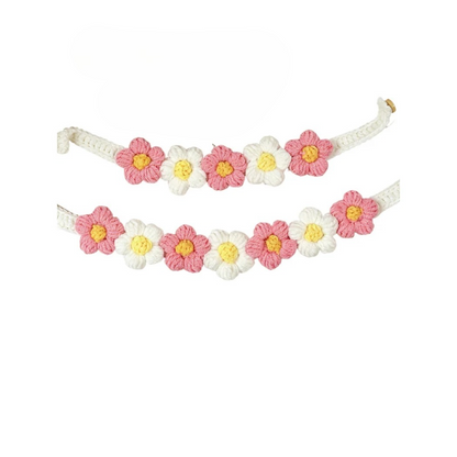 Mokka - Flower Crochet Cat Collar