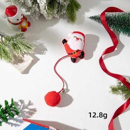 Moo - Christmas Fuzzy Character Pom-Pom Cat Toy