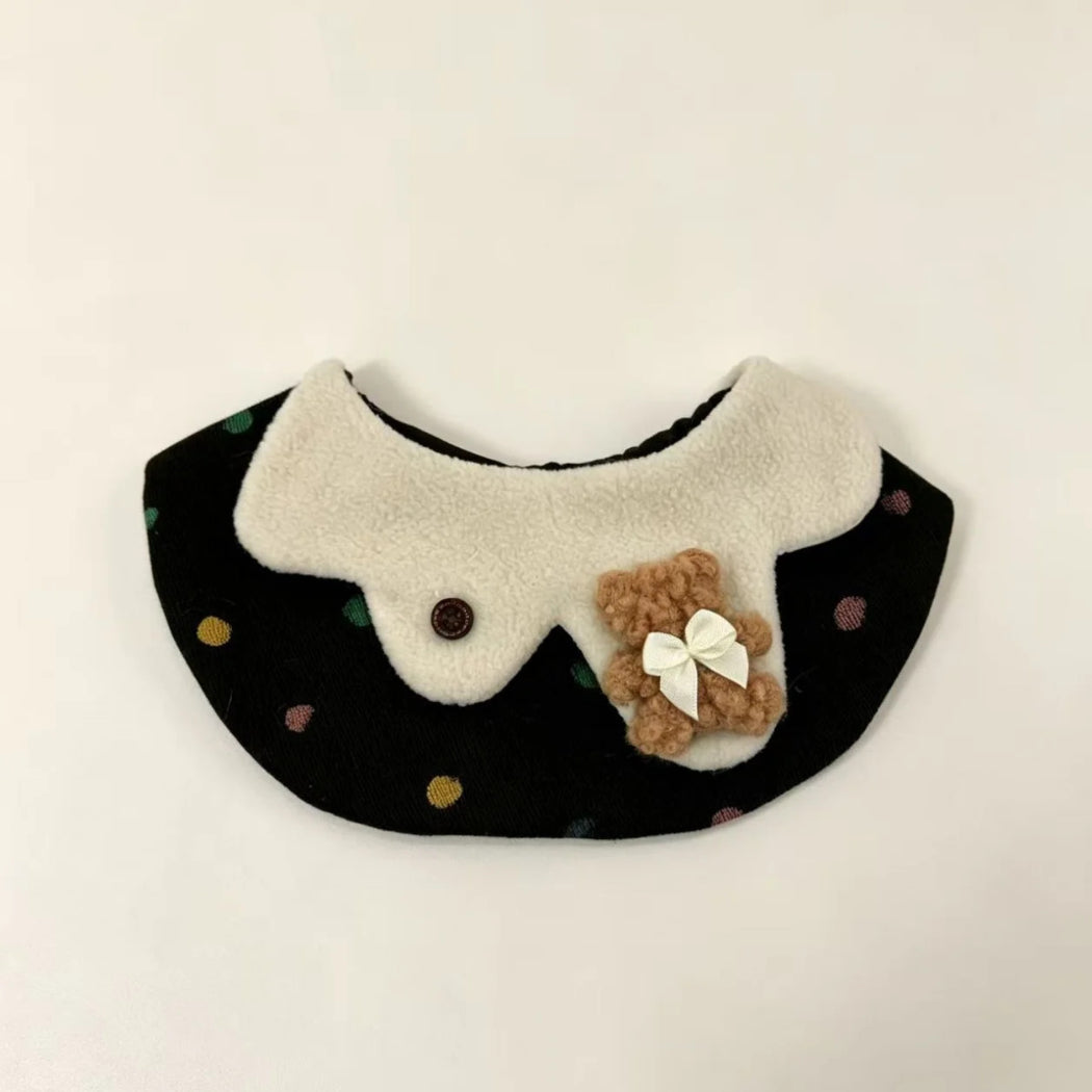 Mokka - Teddy Bear Polka Dot Pet Collar