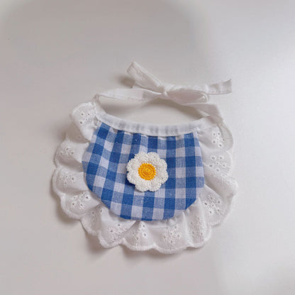 Mokka - Gingham Check Bib Pet Neckwear