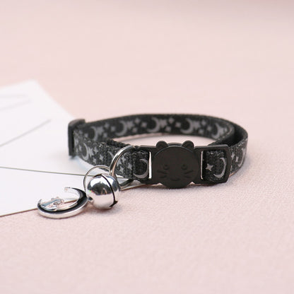 Mokka - Simple Star and Moon Print Pet Collar