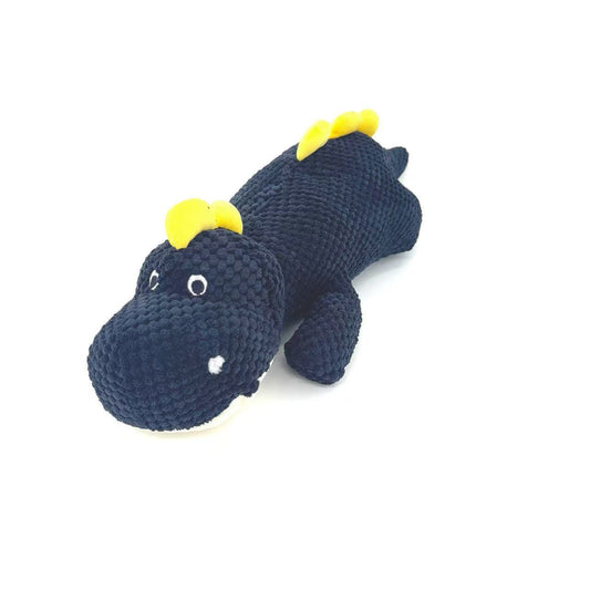 Petkin - Corduroy Dinosaur Squeaky Dog Toy