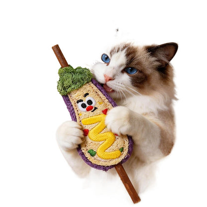 Moo - BBQ Skewer Loofah Cat Toy