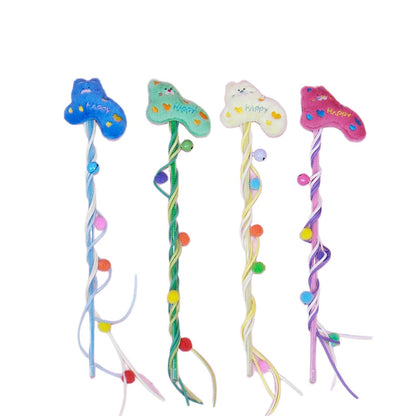 Moo - Colorful Plush Cat Teaser Wand Toy