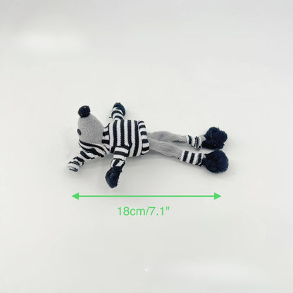 Close-up of Moo mouse shape cat toy showing texture and shape