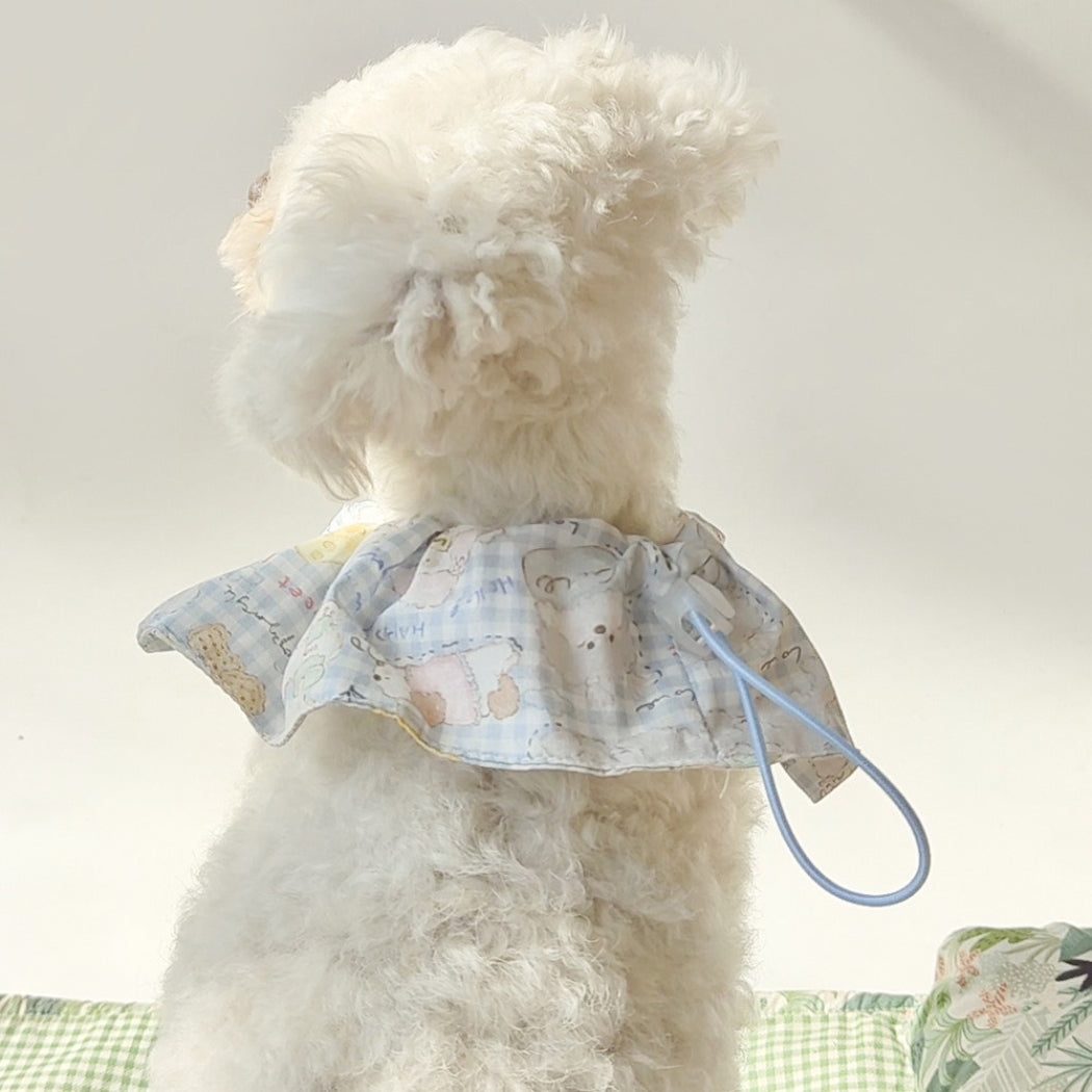 Mokka - Patterned Ruffled Circular Bib Pet Neckwear