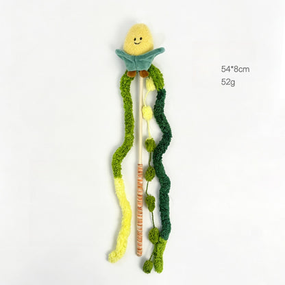 Moo - Playful Vegetable Theme Cat Wand Toy