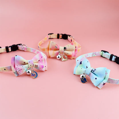 Mokka - Star Print Bow Cat Collar