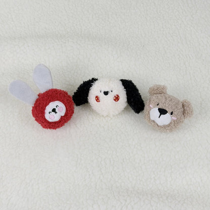 Petkin - Animal Face Elastic Squeaky Dog Ball Toy
