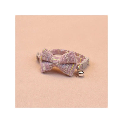Mokka - Multicolor Tweed Bow Breakaway Cat Collar