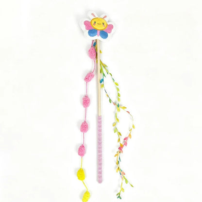 Moo - Plush Character Bell Cat Teaser Wand