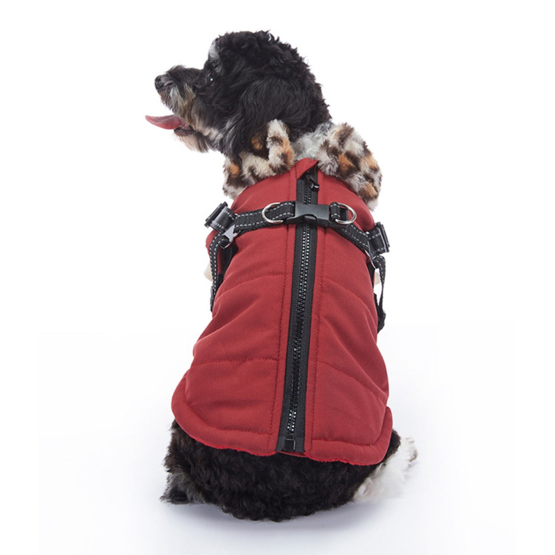 Ozzie - Luxe Faux Fur Trim Dog Jacket